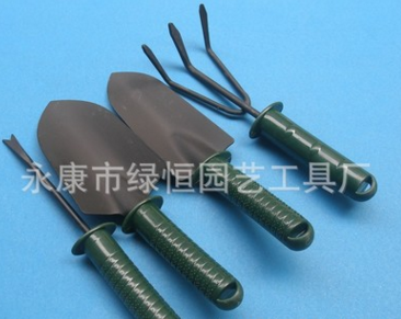 園林工具 園藝鏟 園林叉 耙 園林套裝，塑柄園林工具 四件套