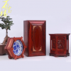 紅木工藝品大紅酸枝辦公擺件三件套禮盒裝紙巾盒煙灰缸筆筒 送禮