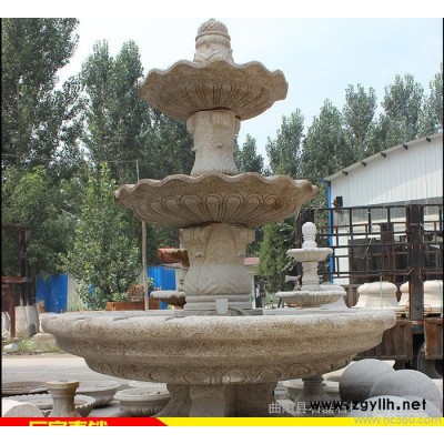 大型景觀石雕噴泉 歐式水景噴泉 廣場戶外流水擺件噴泉石雕