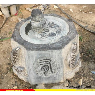 石雕井口帶蓋 老井口仿古井口做舊 配石雕小沙尼